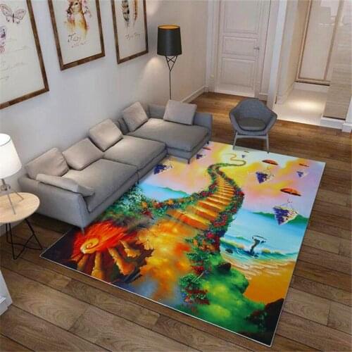 Fashion cartoon style childrens bedroom floor carpet childrens crawling game mat flannel door mat corridor carpet home decorat