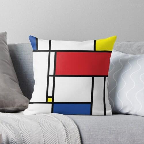 Mondrian Minimalist De Stijl Modern Art ? Fatfatin Polyester Decor Pillow Case Home Cushion Cover 45*45cm
