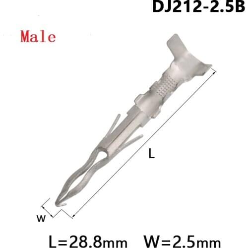 2000 pcs Male And Female Crimp Terminals (Pins) For Weather pack Weatherpack Connector Plug Socket Housing DJ212-2.5B DJ222-2.5B