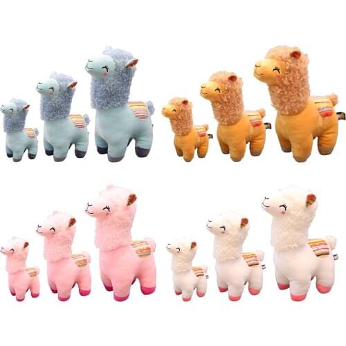 Adorable Alpaca Plush Toy Soft Stuffed Llama Doll Cushion Sofa Decoration Birthday New Years Gift for Kids Adults