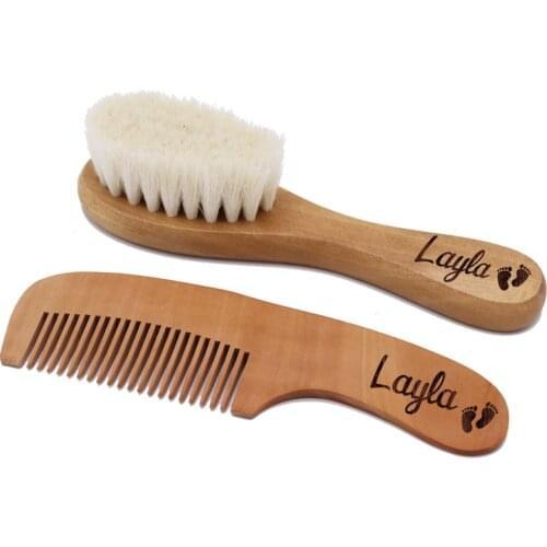 Personalized Newborn Brush Soft Bristles Brush Infant Hair Care Tool Baby Gift Baby Shower and Registry Gift