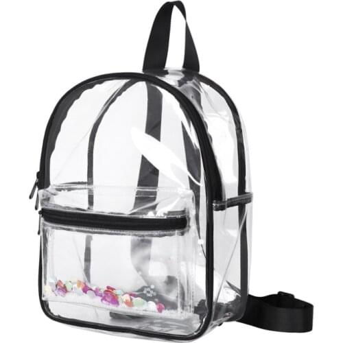 Transparent Pvc Backpacks Bags For Women Casual Travel School Mochila 2020 16‘’ Versatile New Fashion sac Clearance
