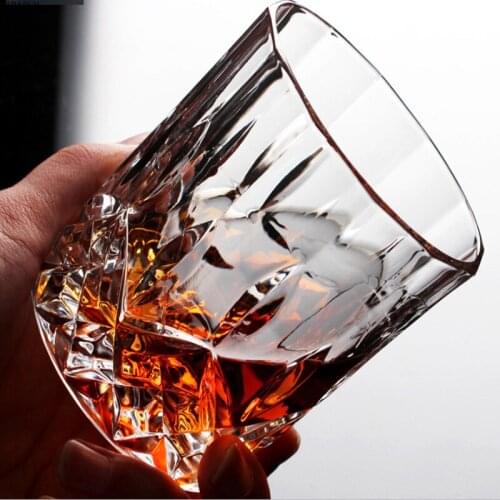 Transparent Whiskey Glass Glass Wine Glass Candle Holder Cup KTV Bar Special Thickened Crystal Beer Glass