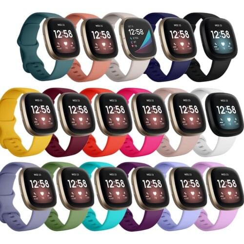 Band For Fitbit Versa 3/Sense Soft TPU Sport Strap Replacement Wristband Women Men Smart Watch Accessories For Fitbit Sense