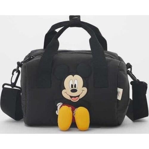 New Disney Mickey Mouse Cartoon Girl Handbag Children Storage Bag Girls Cartoon Mickey Minnie Mouse Bowling Bag Shoulder Bags