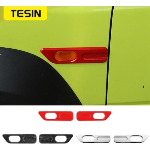 TESIN Car Stickers for Jimny JB74 Car Side Fender Turn Signal Light Lamp Decoration Cover for Suzuki Jimny 2019+ Accessories