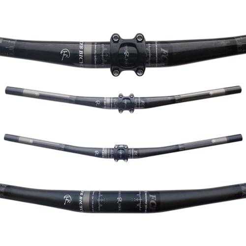 FCFB FW full carbon fiber mtb bicycle bike carbon handlebars 9 upsweep 14backsweep 600-720mm Warranty 3-year