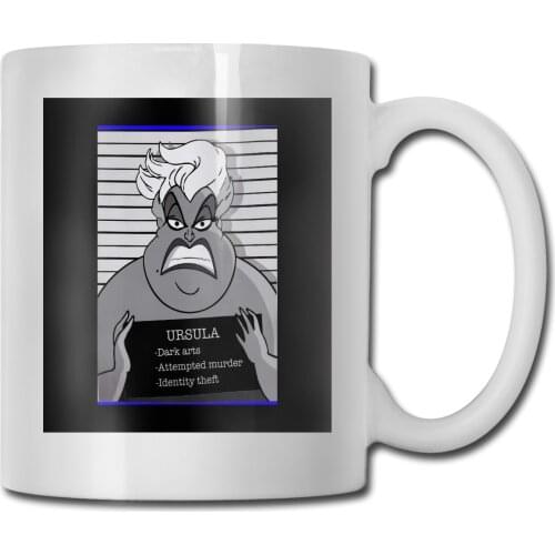 Ursula Mugshot Princess Funny Criminal Octopus Mermaid Villain Top Men T Print C Best Selling Personality Mug Cup