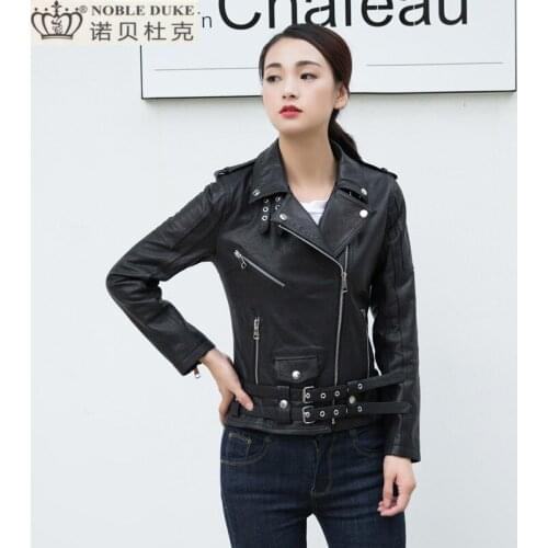 Factory 2020 New Women Genuine Leather Jacket 100% Real Sheepskin Turn-down Collar Slim Bomber Motorcycle Biker Lady Jackets
