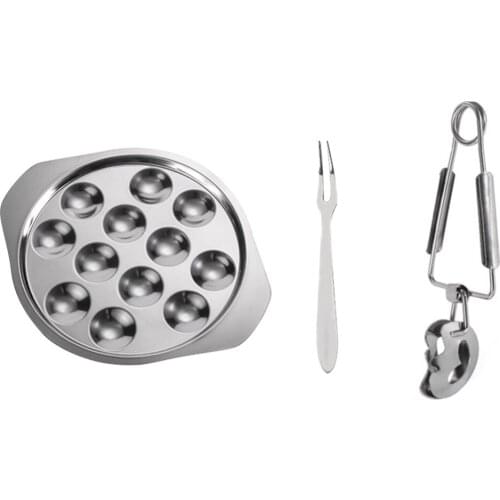 1 Set of Snail Dish Plate 12 Holes Conch Plate Dinner Barbecue Dish Snail Plate