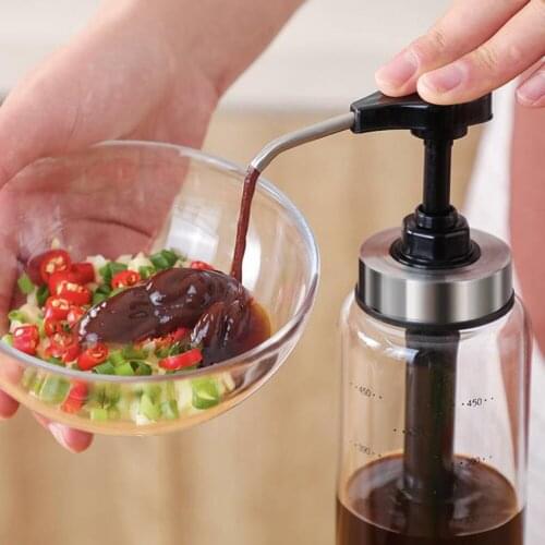 1Pcs Oil Cap Pump Top Dispenser Nozzle for Oyster Sauce Ketchup Bottle Convenient to Use and Avoid Waste-Black gadgets