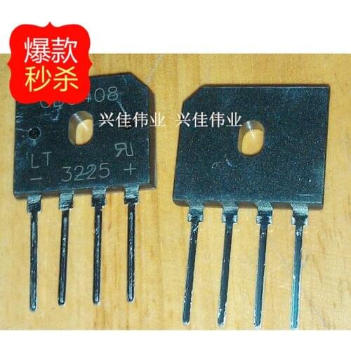 10PCS New GBU408 flat bridge rectifier bridge Bridge reactor 4A / 800V original spot