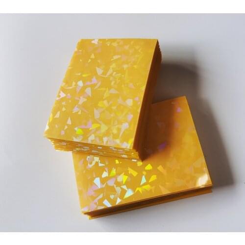 100PCS Premium 66x91 Clear Glass Hologram Card Sleeves, holographic card sleeves for yugioh card