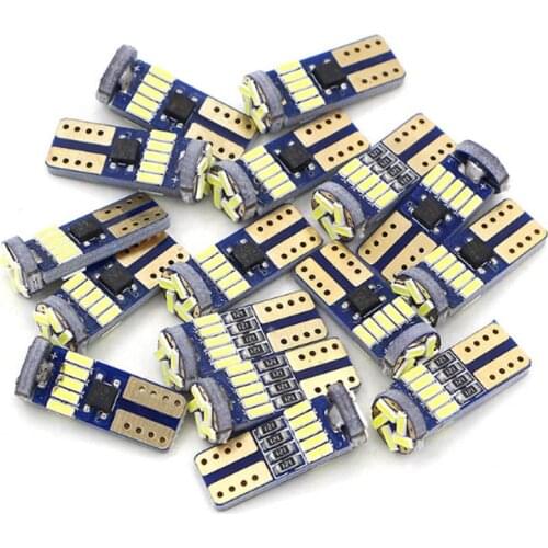 100x Car LEDs Light T10 168 194 W5W 15 LED 4014 Clearance Lamp Interior lamps Side Lights License Plate Light