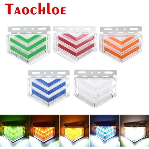 2Pcs 24V Side Marker Light For Truck Trailer Dynamic Turn Signal Lamps Tractor Clearance Lights Red White Amber Blue Green