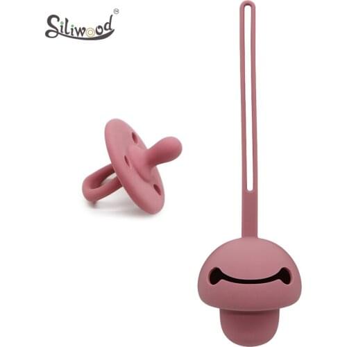 2pc Silicone Pacifiers For Babies Silicone Pacifier Case BPA Free Pacifiers Holder Nipples Accessories Dummy Soother Baby Gifts