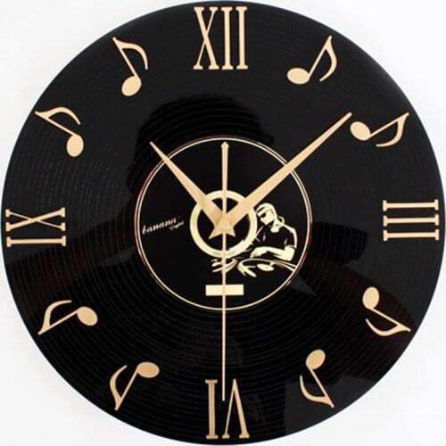 30CM Retro Nostalgia Wall Clock Saat Reloj CD Vinyl Record Wall Clocks Retro Nostalgia 3D Clock Art Wall Acrylic Home Mute Watch