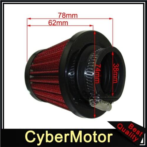 38mm Air Filter For Chinese GY6 50cc QMB139 Moped Scooter 50cc 70cc 90cc 110cc 125cc Pit Dirt Bike ATV Quad Go Kart Motorcycle