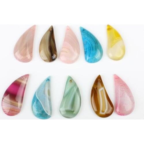 5pcs / bag natural stone 18 * 40 * 6mm geometric color pendant jewelry making DIY necklace bracelet earring jewelry accessory