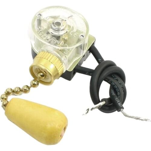 ABSF Lighting Ceiling Fan Light Switch w Pull Chain 3A 250VAC 6A 125VAC