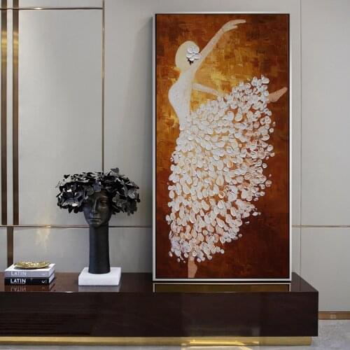 Ballerina Girl Abstract Canvas Art Paintings On The Wall Dancing Girl Pop Art Canvas Prints For Living Room Cuadros Decor Poster
