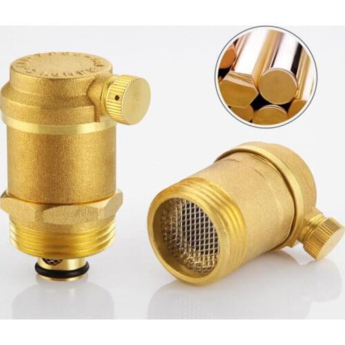 Automatic Exhaust Valve Heating Deflation Valve Household Brass Water Supply Pipeline Air Conditioner Snuffle Valve