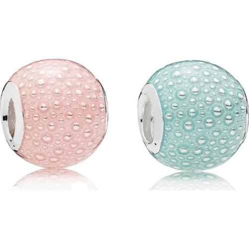 Authentic 925 Sterling Silver Bead Aqua Enchantment Charm Fit Fashion Women Pandora Bracelet Bangle Gift DIY Jewelry