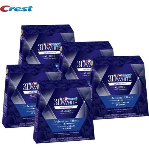 Crest 3D White Whitestrips Teeth Whitening 1 Boxes=20 Pouches/40Strips Original Professional Effects Dental Oral Hygiene
