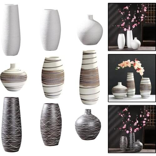 Flower Pot Ceramic Vase Home Decoration Ornaments Table Arrangement Floral Vase Creative Art Vases for Room Cabinet Decor Gift