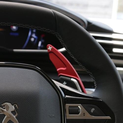 For Peugeot 3008 2008 5008 508 308 208 GT SW Car Steering Wheel Shift Paddle Gear Paddles DSG Extender Stickers Car Accessories