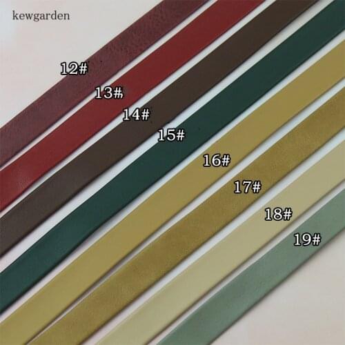 Kewgarden 16mm 5/8" Synthetic Leather Layering PU Ribbons Handmade Tape Ribbon DIY Bowknot Hair Accessories Webbing 10 Meters