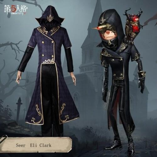Game Identity V Cosplay Costumes Seer Eli Clark Cosplay Costume Survivor Surveyor Skin Uniforms Suits Clothes Long Coats Wears