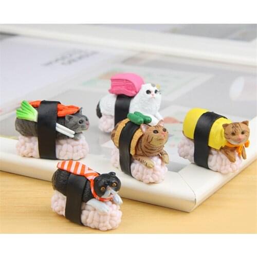 Cat Japanese Furnishing Articles 5-Style Food Series Sushi Realistic Cat Hand-Made DIY All-Match Micro Landscape Landscaping Hot