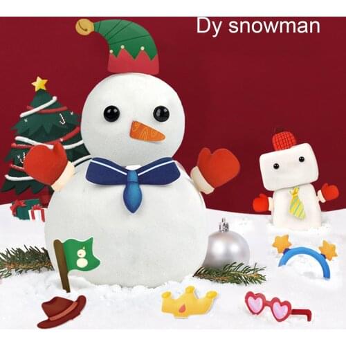 Creative DIY Handmade Snowman Christmas Ornaments Decor Kids Educational Toys