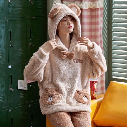 Женские флисовые пижамы LUOYIMENG China At AliExpress