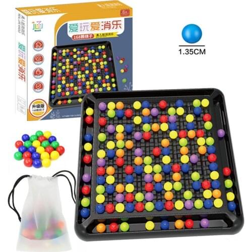 168PCS Desktop Board Games Educational Puzzle Toys For Kids Rainbow Ball Elimination Board Games Montessori Antistress Toys