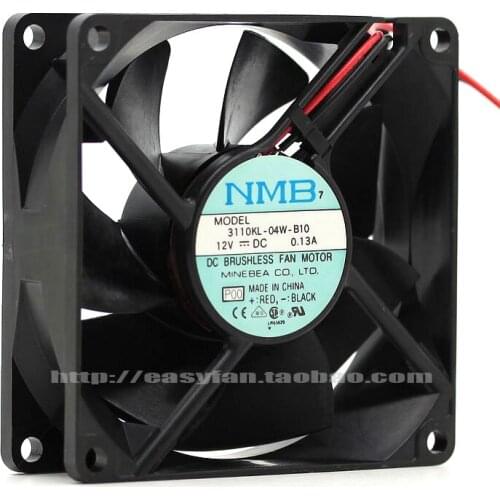 NEW NMB-MAT Minebea 3110KL-04W-B10 8025 8CM 12V 0.13A 2lines Ball bearing cooling fan