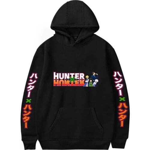 Suitable Anime Full-time hunter Hoodies Men Sweatshirts Women Autumn Hip Hop Hoody Casual Hisoka Hoodie Boys Girls Black Outwear