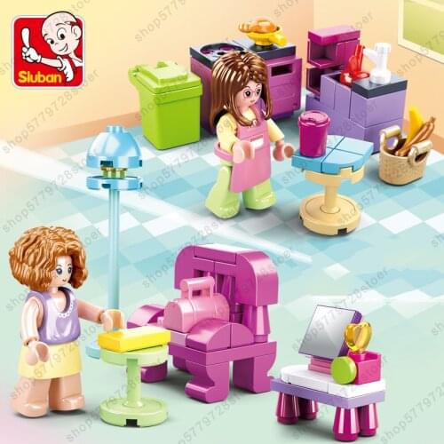 Princess Town Castle Park Girl Bedroom room villa play houseChildren Building Blocks Toy Gifts for Childrens Day