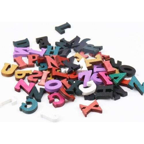 Multicolor Mixed A-Z Letter&Alphabet Craft Accessories Scrapbooking For Handmade Sewing Home Decoration 16mm 50pcs