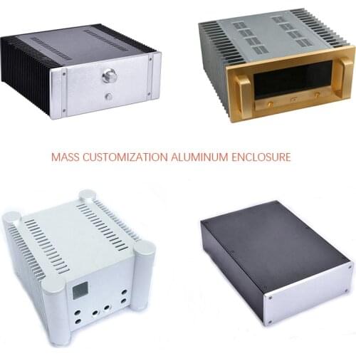 BRZHIFI OEM DIY Mass Customization Aluminum Alloy Audio Power Amplifier Chassis Industrial Enclosure Electronic Equipment Case
