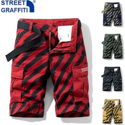 2021 Men Summer New Tactical Cotton Cargo Shorts Men Streetwear Pockets Shorts Men Casual Fashion Loose Camouflage shorts 28-38