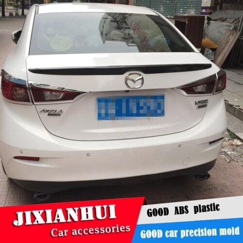 For Mazda 3 Axela Spoiler 2014-2016 Mazda3 Axela YWck Spoiler ABS plastic Material Car Rear Wing Color Rear Spoiler