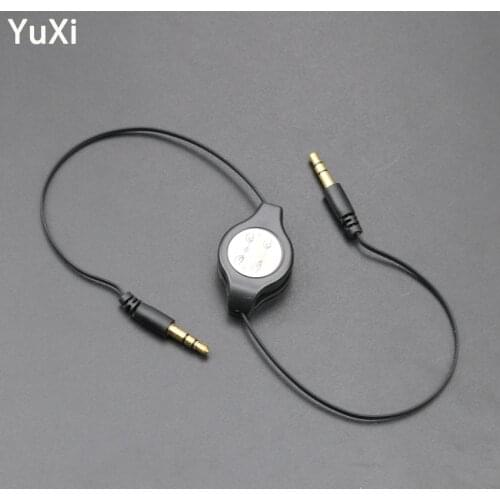 YuXi Telescopic AUX audio cable 3.5 Jack Aux Cable 3.5 mm to 3.5mm Audio Cable Male to Male Kabel Gold Plug Car Aux Cord
