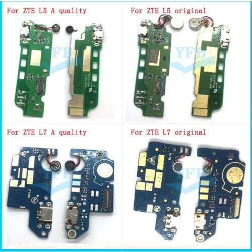 10pcs Original USB Charger Dock Port Connector Board For ZTE Blade L5 L7 V7 USB Charging Port Flex Cable