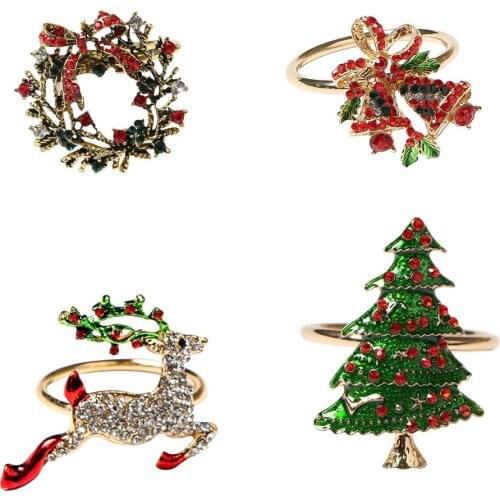 Wreath Christmas Napkin Ring Napkin Buckle Holiday Series Napkin Ring / Napkin Ring / Napkin Buckle Wedding Table Decoration