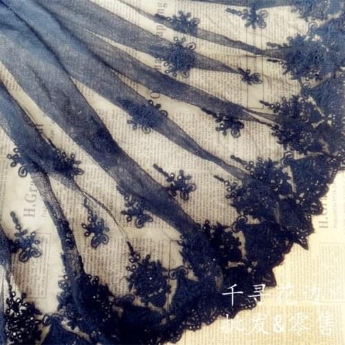 1Y-3Yard/lot Wide 40cm skirt pendulum lace trim vintage embroidery lace fabric diy handmade clothes accessories