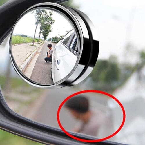 2Pcs Car-styling Blind Spot Mirror Auto Motorcycle Car Rear View Mirror Extra Wide Angle Adjustable Rearview Mirror