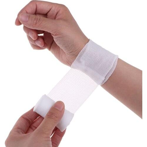 6 rolls/lot 5cmx4.5m PBT Elastic Bandage First Aid Kit Gauze roll Wound Dressing Medical Nursing Emergency Care Bandage