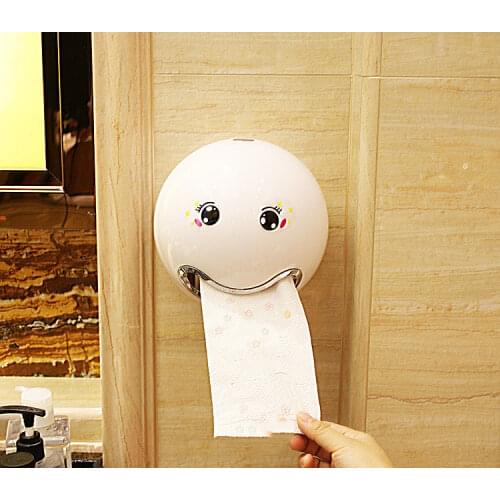 Emoticon ABS Plastic Roll Paper Holder A Variety Of Colors Creative Roll Tissue Box for Bathroom Hotel Toilet Paper Holder